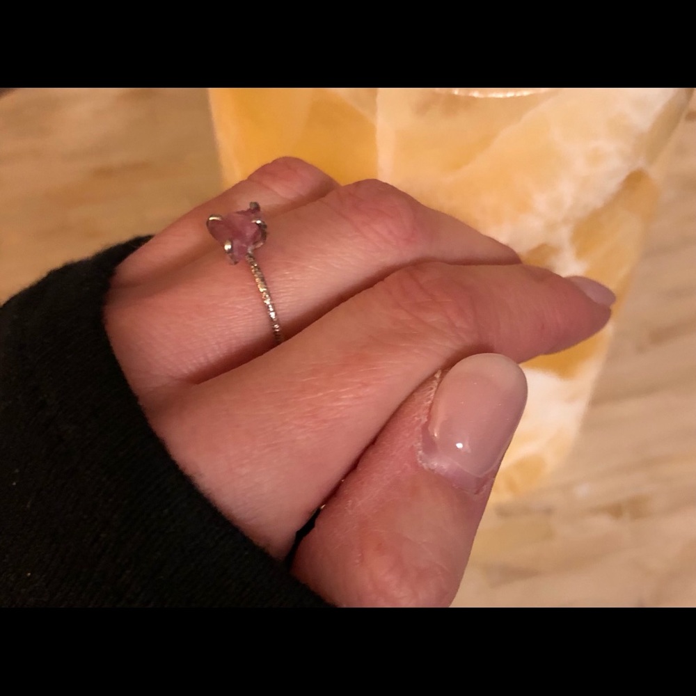 Sterling Silver Ruby Ring July Birthstone Size 6.5 - image 3